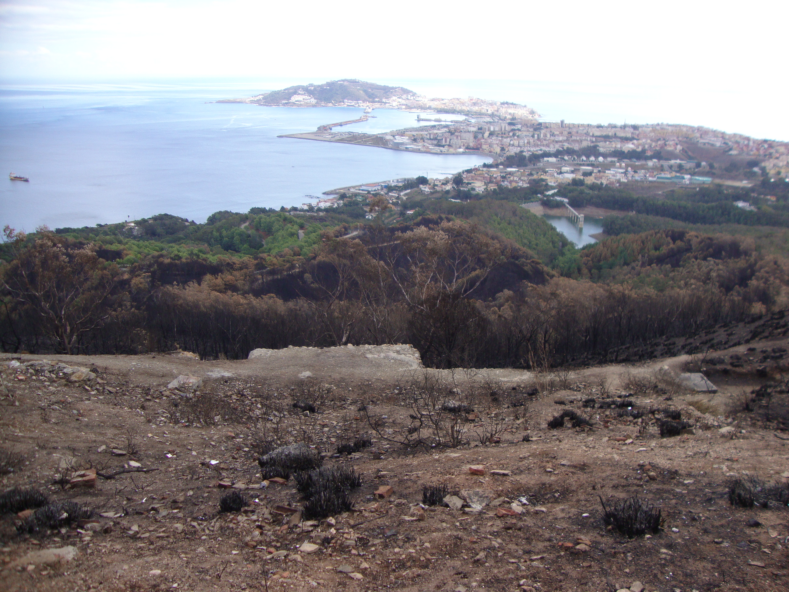 Vista de Ceuta desde el monte de la Tortuga